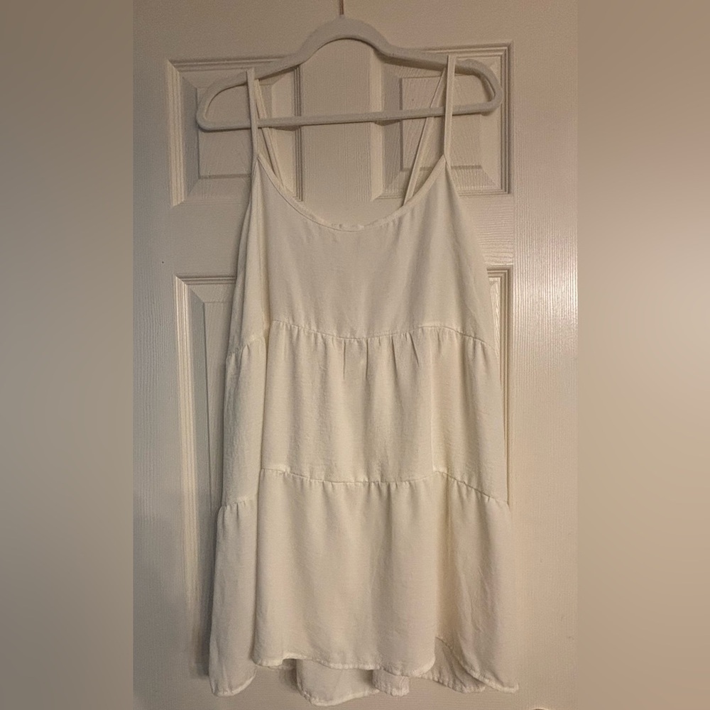 Cream Sleeveless Coverup Dress